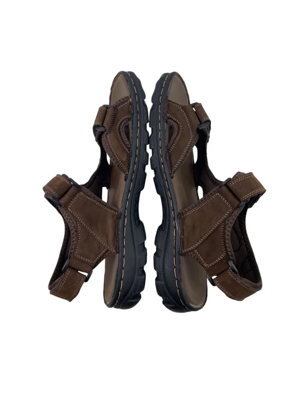 Jousen Mens AMY2011 Brown Adjustable Strap Open Toe Casual Sandals Size 12